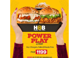 HOB - House Of Burgers Power Play Deal For Rs.1199/-